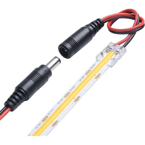 Connettore Jack DC Femmina per Strisce Led COB e SMD Monocolore a 2 Pin  12mm (1/5)