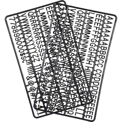 Buchstaben - Zahlen - Symbole - 3/4 Zoll - Für Buchstabentafeln aus Kunststoff und Filz - 300 Stück (1/5)