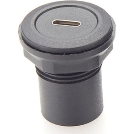 Connettore USB da 22 mm, spina da USB-C a USB-C, adattatore rotondo per montaggio a pannello, accoppiatore filettato per montaggio a pannello, convertitore