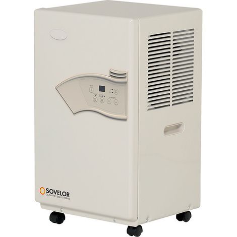 Sovelor – Déshumidificateur professionnel mobile 21L/jour – Circuit frigorifique automatique – Évacuation condensats jusqu'à 5m – Pour chantiers et ateliers (1/5)