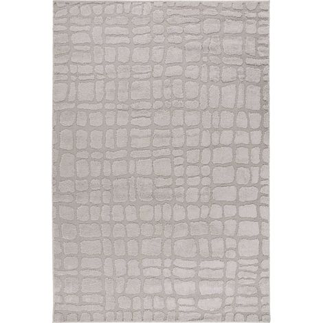 Tapis argenté doux à poils courts effet brillant - 150 x 80 cm (1/5)