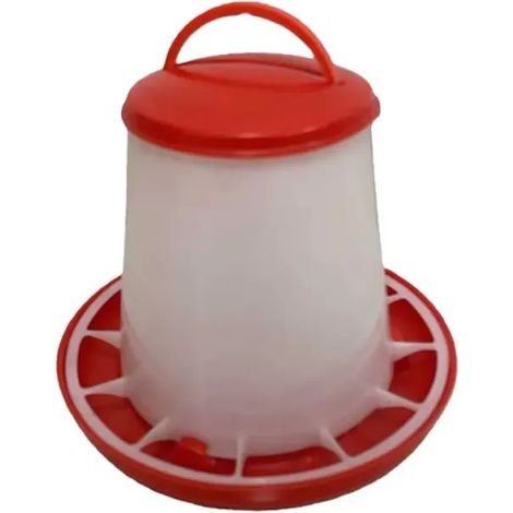 Mangeoire plastique avec poignée 1,5 kg pour volailles et pigeons (1/5)