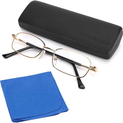 Lunettes de lecture cristal anti-fatigue visuelle haute définition pour presbytes avec étui (+350) (1/5)