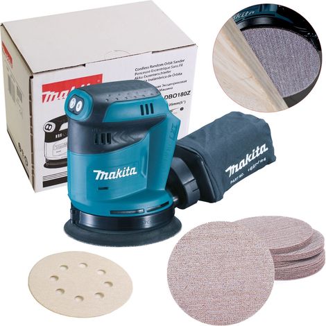 Makita DBO180Z 18v LXT Lithium Ion Random Orbital Sander 125mm Body + 25 Mesh (1/5)