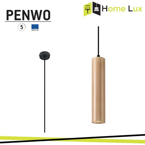 LAMPADARIO A SOSPENSIONE PENWO GU10 IN LEGNO (1/2)