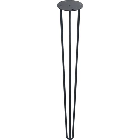Pied Acier En Epingle 3 Tiges Diam 8 H710 Mm Noir (1/5)