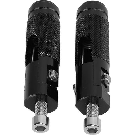 Repose-pieds universel pliable en alliage d'aluminium pour moto, noir (1/2)