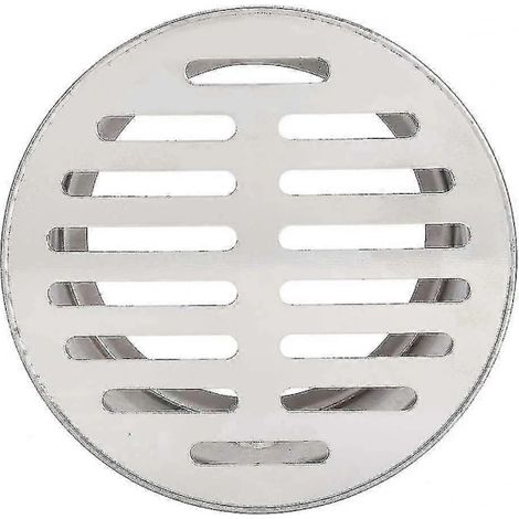 Couvercle de siphon de sol anti-obstruction en acier inoxydable, crépine de siphon de sol pour usage extérieur (110 mm, ouverture plate) (1/5)