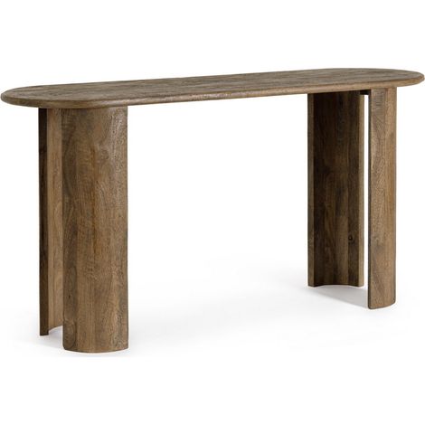 Console en bois massif Orinda 145cm-Marron (1/4)