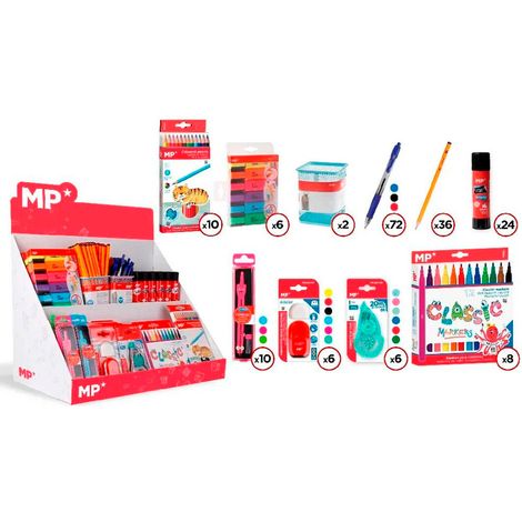 Présentoir Fournitures Scolaires Mp Organiseur Compact 180 Pièces - Mp