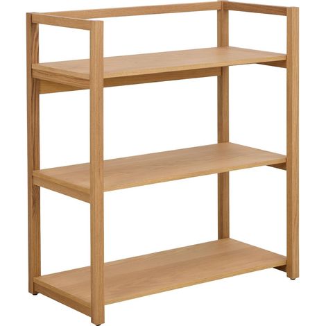 Estantería Norsica 921 , Abierto, Chapa de madera natural, Madera, Número de puertas: 0, Número de cajones: 0, 93x80x40cm (1/5)