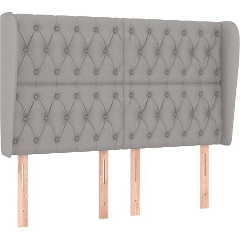 Maison Exclusive - Testiera ad Orecchio Grigio Chiaro 163x23x118/128 cm in Tessuto