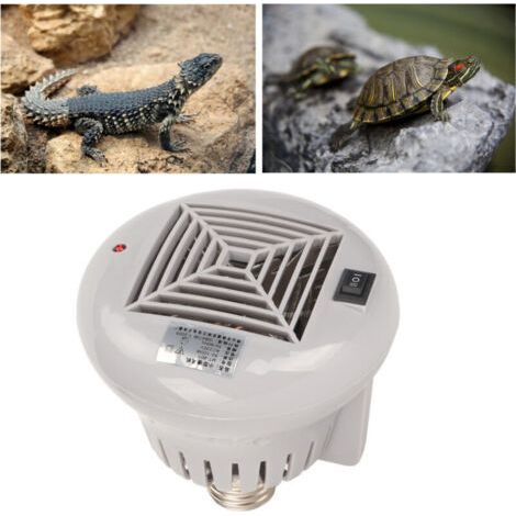 Chauffage soufflant pour animaux de compagnie, 3 niveaux de puissance, petit chauffage pour boîte pour animaux de compagnie, pour reptiles, poulet, gris, 220V (1/5)