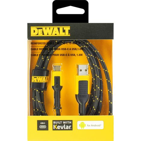 Dewalt USB C Charging Cable Type C Andriod 6ft 1.8m Reinforced Braided Cable (1/3)