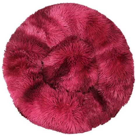 BUNTHAUS Lit pour chat, coussin moelleux, doux lavable pour chiens chats (tie-dye vin rouge, 40 cm), Ensoleillé (1/5)