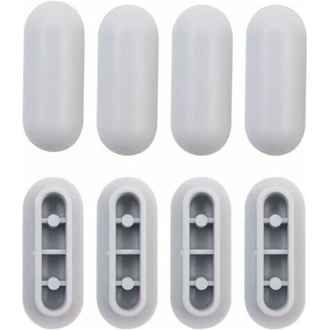 4 Pièces Tampon Universel pour Siège de Toilette Universel Chocs Kit de Tampon Abattant WC Plastique Toilette Pare-chocs Remplacement (1/4)