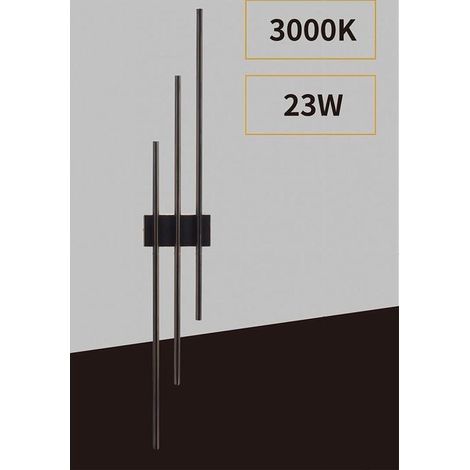 Trade Shop - ANWENDUNG VON MURO LED 23W MODERN 3 VERTISCHE LINIEN NERO LUCE CALDA NATURAL AQ13 -