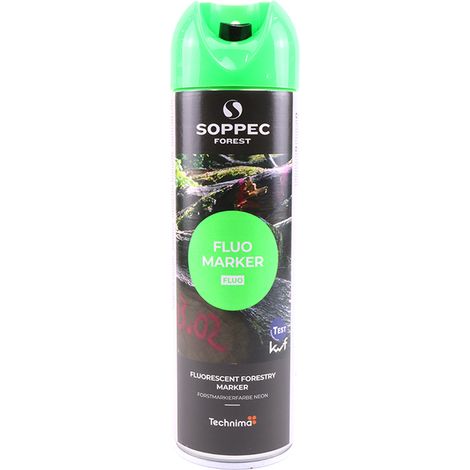 Bombe de peinture - Traceur forestier SOPPEC fluorescent vert fluo 12 mois fluo marker - 131318 (1/4)