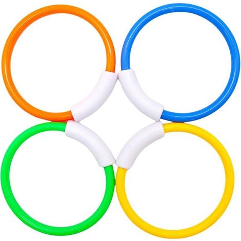 4 pièces Jouets de Piscine Enfant,Jouets de Anneaux Plongée,Jeu Piscine Enfant Extérieur L'été,pour Divertissements Entrainement sous - Marin Plongée Natation Garçon Fille 7-12 Ans (1/5)