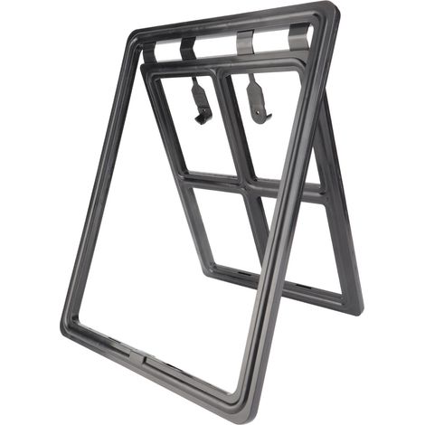 Porte moustiquaire professionnelle résistante aux morsures, verrouillable et à accès libre pour chiens, cochons et chats. Rabat intérieur. Dimensions : 46 x 35 x 1,5 cm. (1/5)