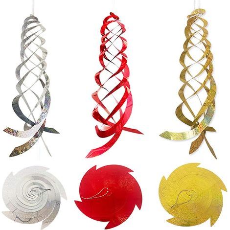 6 Stück Vogelabwehrspiralen, reflektierende Kunststoffspiralen zum Abwehren von Vögeln, Tauben, Möwen und Insekten zum Schutz Ihrer Blumen und Ihres Gartens (1/5)