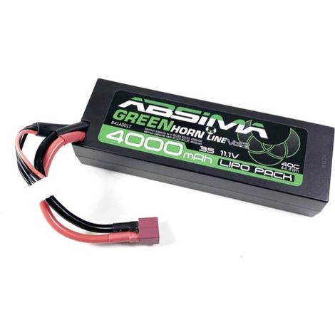 [NEUWERTIG] B-Ware Absima Modellbau-Akkupack LiPo 11.1V 4000mAh 40C Hardcase T-Stecker für RC (1/2)