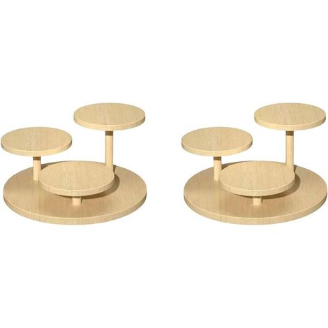 expositores de madera de 3 niveles para joyas, cosméticos, muñecas y cupcakes.