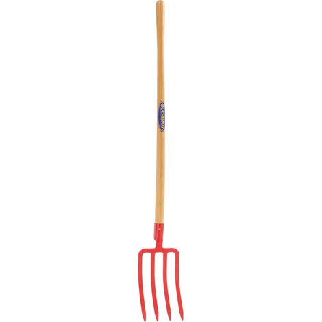 Fourche à bêcher  4 dents  30cm avec manche droit 100cm