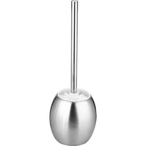 Brush Toilet - Long Handle Stainless Steel - For Bathroom Cleaning - With Holder - 1 Unit (1/4)