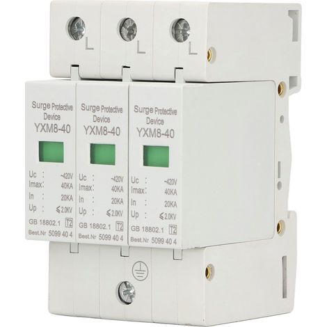 Parafoudre 3P 40KA 420V pour la protection contre les surtensions et la sécurité. (1/5)