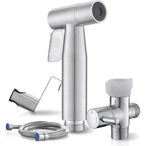 Spruzzatore bidet per WC, kit spruzzatore portatile con ugello regolabile per bidet portatile, spruzzatore per pannolini lavabili (1/5)