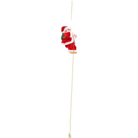 Pendentif Père Noël échelle électrique 24 cm, hauteur totale 72 cm, jouet animé (1/5)