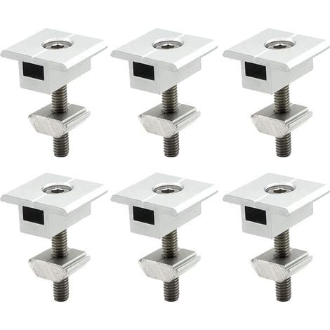 Lot de 10 Supports de Panneau Solaire Clip Central 30 Mm en Forme de T Clip de Support de Module PV RéGlable en Hauteur pour Toits de Camping-Car (1/5)
