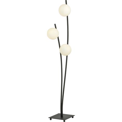 Lampada da terra Emibig Hunter nera/opale 3xE14 150cm (1/4)