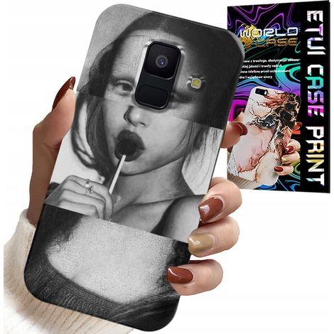 Funda para Samsung A6 2018 - Mona Lisa con piruleta - Funda con estampado moderno (1/5)