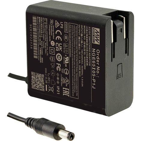 MW Mean Well NGE65I24-P1J Steckernetzteil, Festspannung   65 W