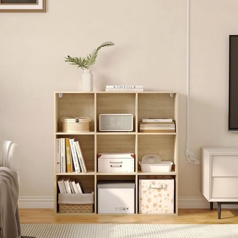 WOLTU Libreria Scaffale per Casa e Ufficio Mobile Guardaroba Autoportante Portaoggetti Rovere chiaro (1/5)
