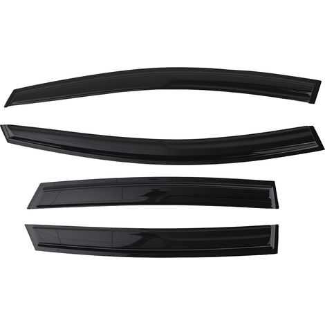 Rain Window Deflectors Guard for Ford Fiesta 2008-2017 Outside Mount Black 4pcs (1/5)