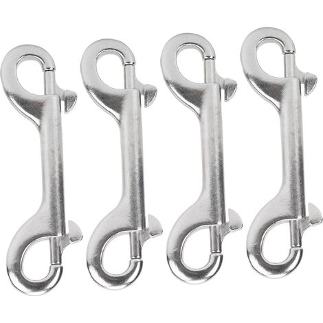 Attache rapide en acier inoxydable 316 L115mm, mousqueton de plongée double extrémité, crochet à boulon, chaîne pour animaux (1/5)