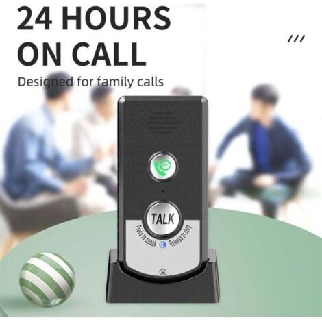 NALOOKAMIC Lot De 2 Interphones Sans Fil Pour La Maison, Appelant Bidirectionnel, Interphone Vocal Portable Sans Fil Ultra Longue Distance Pour Personnes âGéEs, Communication De PièCe à PièCe,Sonnerie