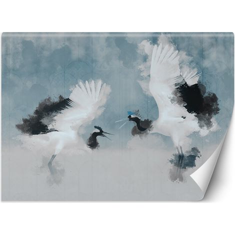 Papier peint mural, Deux hérons abstraits - 150x105 (1/5)