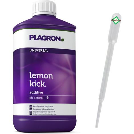 Plagron Lemon Kick pH- Minus 500 ml – pH-Senker Zitronensäure mit Pipette (1/5)