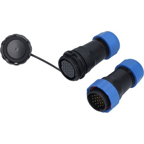 Connecteur étanche IP68 paire mâle femelle fiche aviation SP2819 250V 5A bornes à visser (1/5)