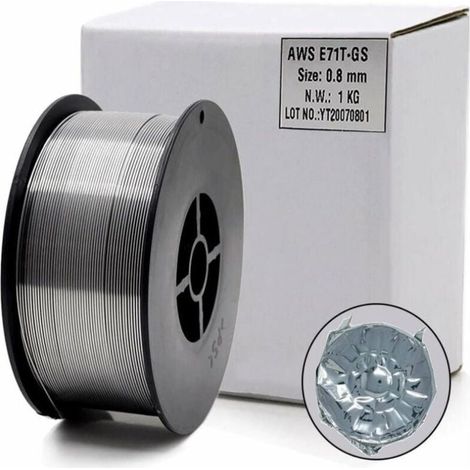 E71T-GS 0,8 mm 1 kg selbstabschirmende, gaslose Fülldrahtspule für universelles MIG-Schweißen für alle Bereiche (1/4)