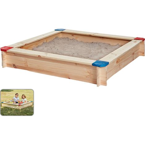Sandkasten aus Holz 118 x 118 cm