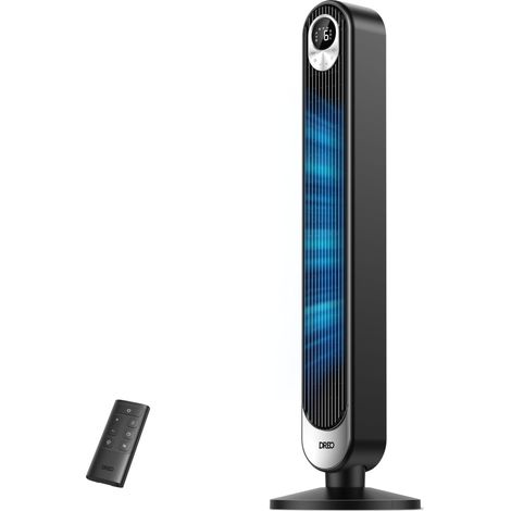 Ventilateur Colonne Silencieux, Puissant Vitesse 8,23 m/s, Ventilateurs Tour de 106cm avec Télécommande, 9 Vitesses, 4 Modes, Minuterie 12H, Oscillant à 90° pour Grande Chambre (1/5)