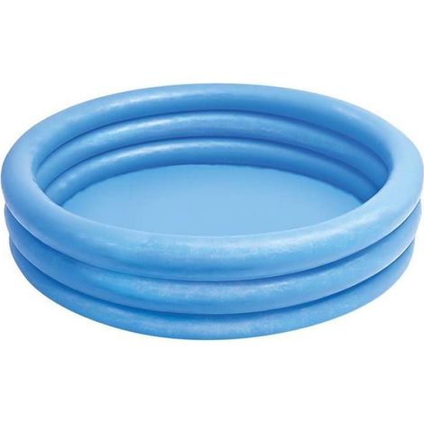 Piscine Gonflable - 3 Anneaux - Pour Enfants À Partir De 3 Ans - 114 x 25 cm - 156 L - PVC Bleu (1/4)