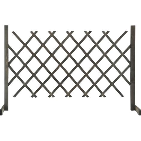vidaXL Clôture en treillis de jardin Gris 120x90 cm Bois de sapin (1/5)