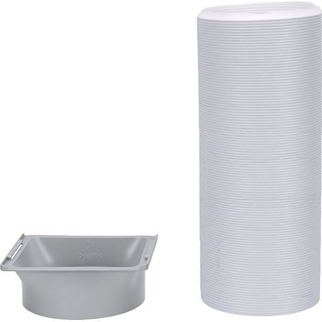 Tuyau de climatiseur portable de 5,9 pouces de diamètre et 2 m de longueur réglable de 15 à 80 conduits avec adaptateur d'échappement carré pour chambre à coucher, bureau (1/5)