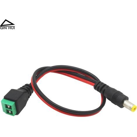 DC-Stecker auf DC 5.52.1 Stromkabeladapter mit lötfreiem Überwachungsanschluss. (1/4)